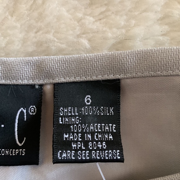 INC NEW pure silk silver evening pants 6 women - Picture 7 of 8